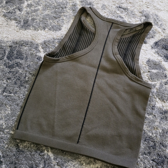 Forever 21 Sleeveless Athletic Top in Olive/brown and Black Style Small - Medium - Picture 3 of 5